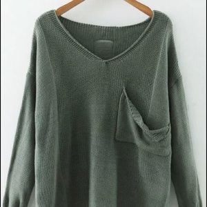 V neck sweater